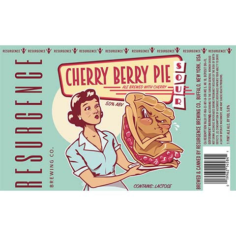 Resurgence Cherry Berry Pie Sour by Resurgence Brewing Company, beer label