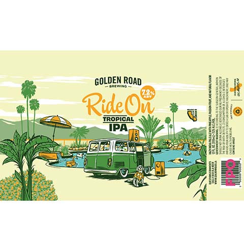 Golden Road Ride On Tropical IPA by Golden Road Brewing, beer label