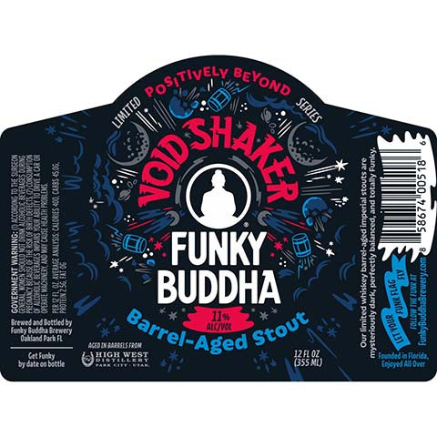 Funky Buddha Void Shaker Barrel Aged Stout by Funky Buddha Brewery, beer label