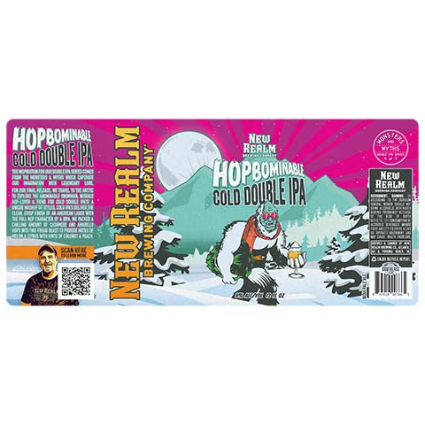 New Realm Hopbominable Cold DIPA by New Realm Brewing, beer label