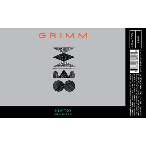 Grimm New Toy IPA by Grimm Artisanal Ales, beer label