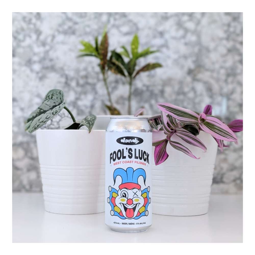 Fool's Luck West Coast Pilsner by The Dandy Brewing Company, beer label