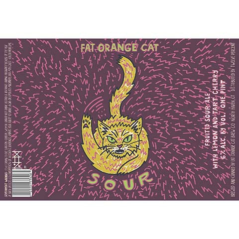 Fat Orange Cat Sour by Fat Orange Cat Brew Co, beer label