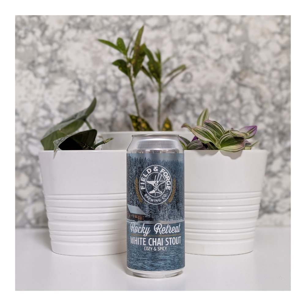 Rocky Retreat Chai White Stout by Field & Forge Brewing Co., beer label