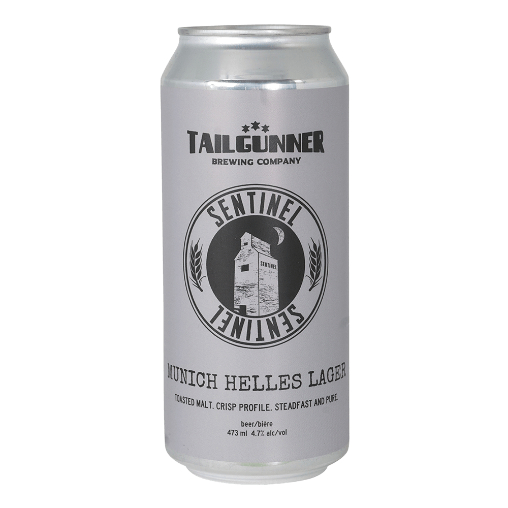 Sentinel Lager by Tailgunner Brewing Company, beer label