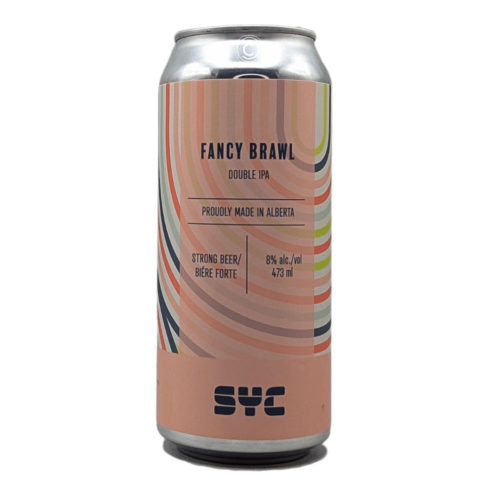 Fancy Brawl Hazy Double IPA by SYC Brewing Co., beer label
