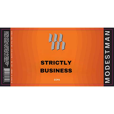 Modestman Strictly Business DIPA by Modestman Brewing, beer label