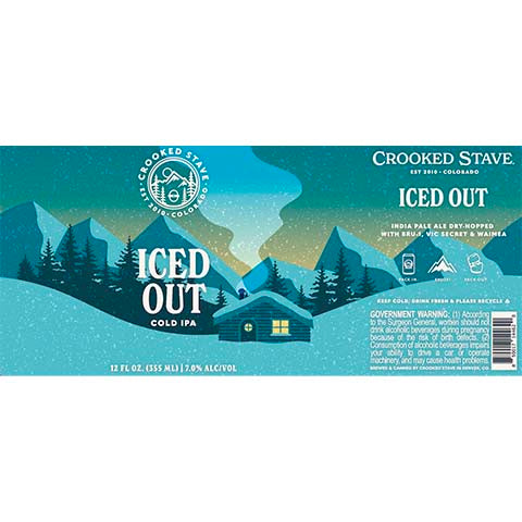 Crooked Stave Iced Out Cold IPA by Crooked Stave Artisan Beer Project, beer label