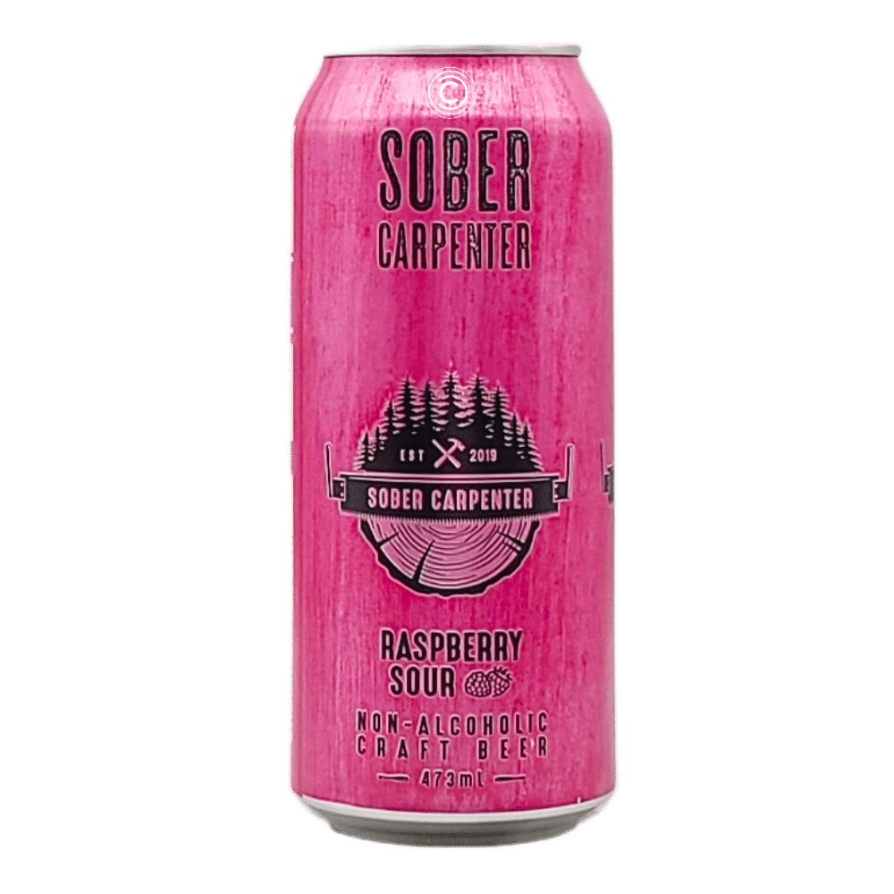Craft Raspberry Sour Non-Alcoholic by Sober Carpenter, beer label