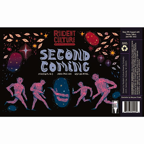 Resident Culture Second Coming IPA by Resident Culture Brewing Company, beer label