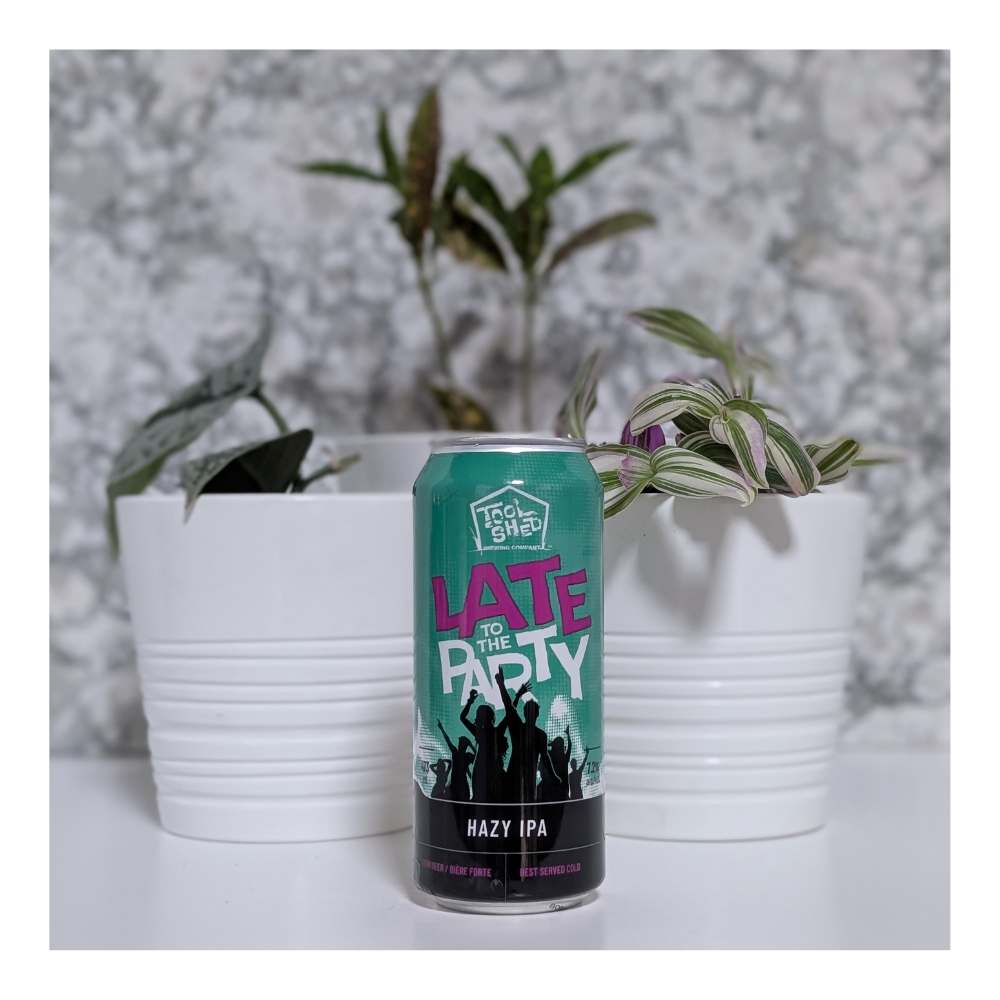 Late to the Party Hazy IPA by Tool Shed Brewing Company, beer label