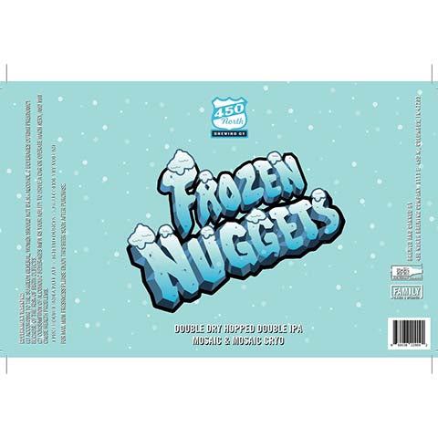 450 North Frozen Nuggets DDH DIPA by 450 North Brewing Company, beer label