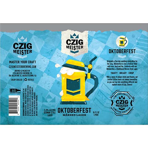 Czig Meister Oktoberfest Marzen Lager by Czig Meister Brewing Co., beer label