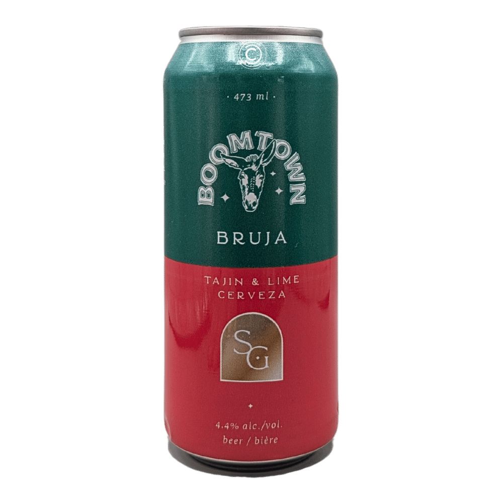 Boomtown Bruja Tajin Lime Cerveza by Small Gods Brewing Co., beer label