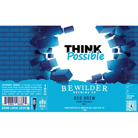 Bewilder Think Possible by Bewilder Brewing Co, beer label