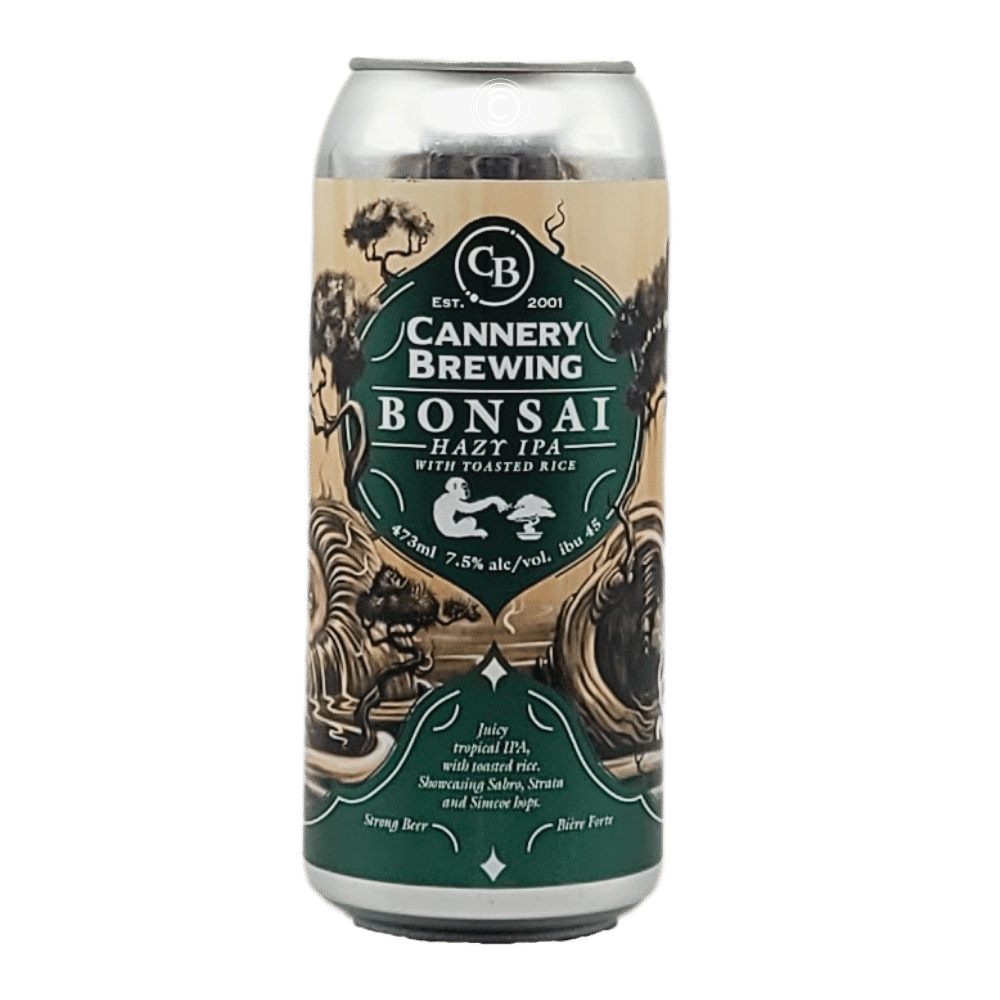 Bonsai Hazy IPA by Cannery Brewing, beer label