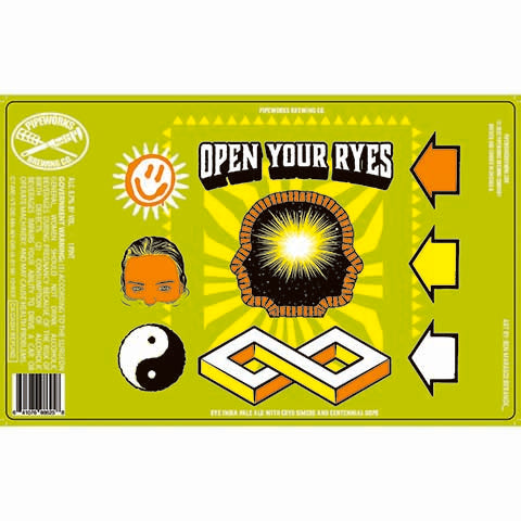 Pipeworks Open Your Ryes Rye IPA by Pipeworks Brewing Co, beer label