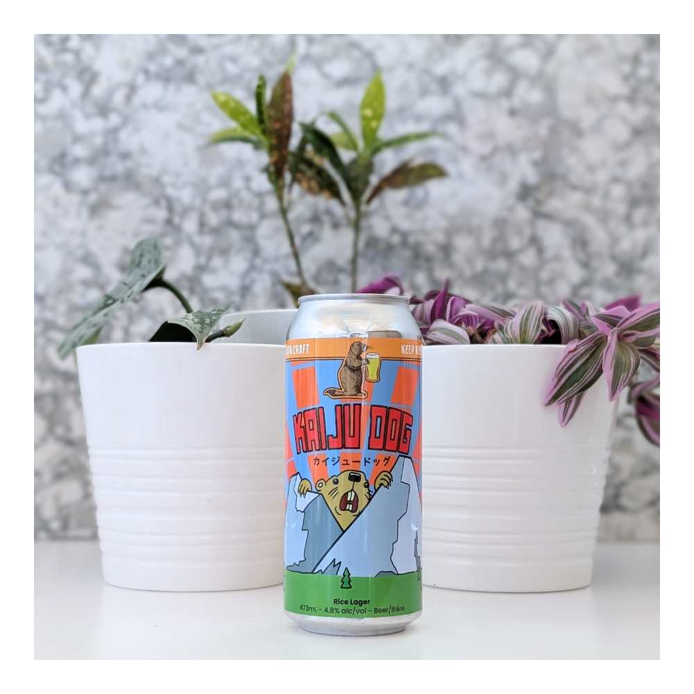 Kaiju Dog Rice Lager by Prairie Dog Brewing, beer label