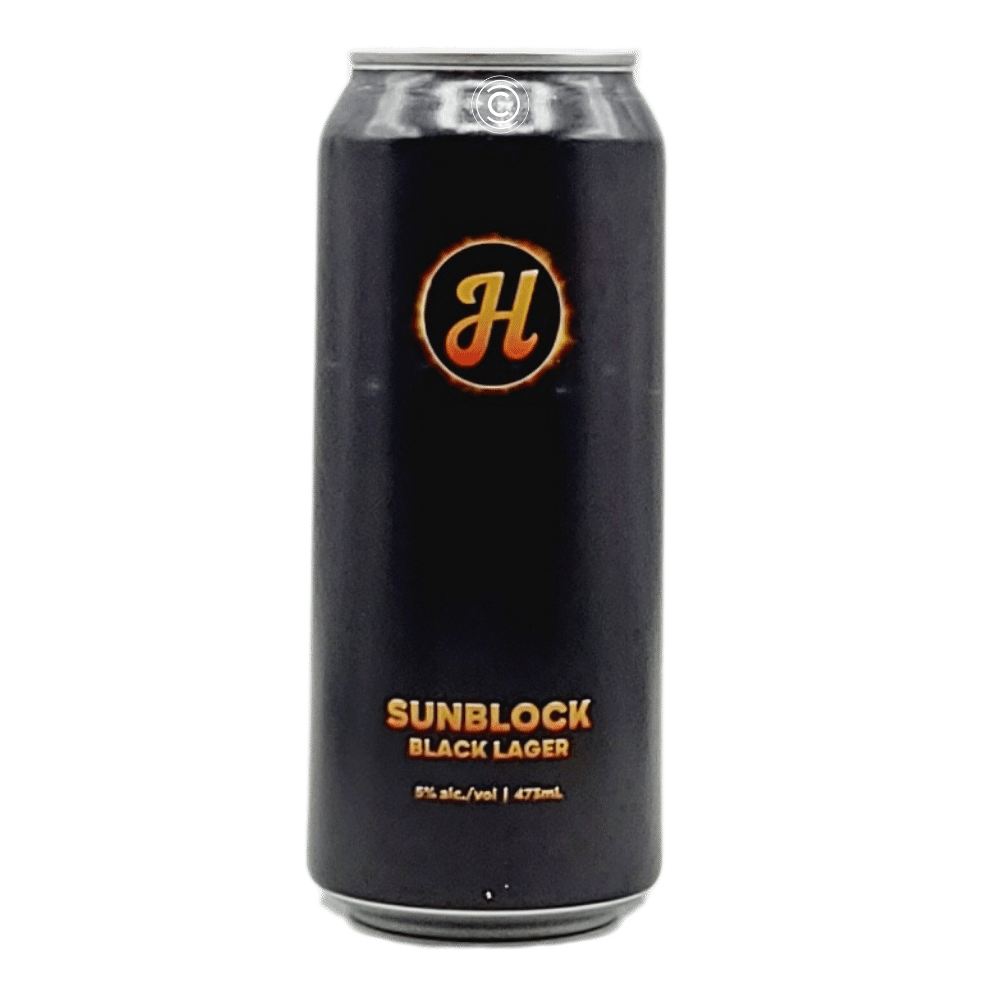 Sunblock Dark Lager by Henderson Brewing Company Inc, beer label