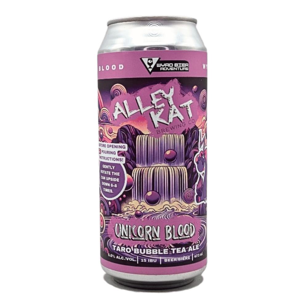 Unicorn Blood Taro Bubble Tea Ale by Alley Kat Brewing Company, beer label