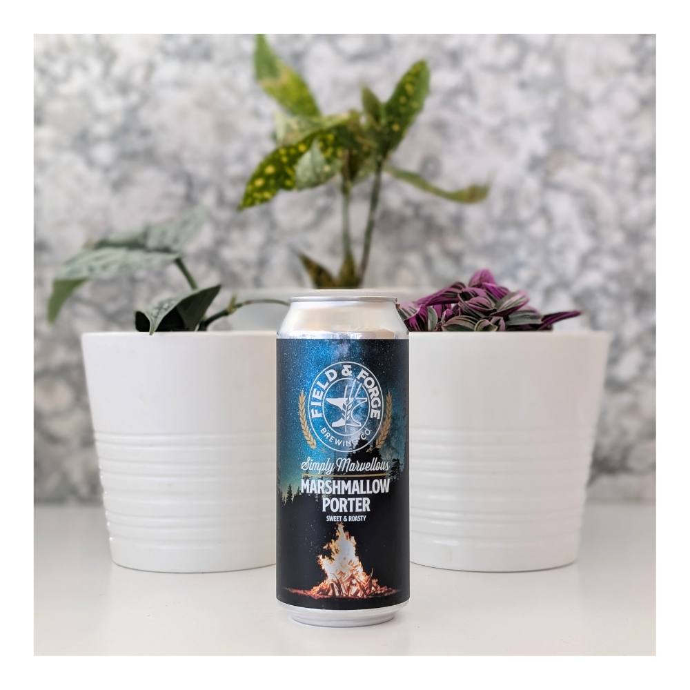 Simply Marvellous Marshmallow Porter by Field & Forge Brewing Co., beer label