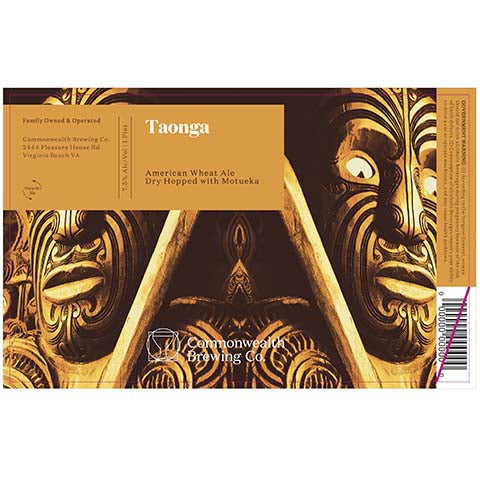 Commonwealth Taonga Wheat by Commonhouse Aleworks, beer label