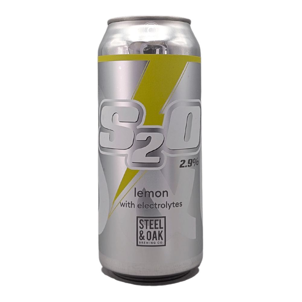 S2O Electrolyte Lemon Pale Ale by Steel & Oak Brewing Co., beer label