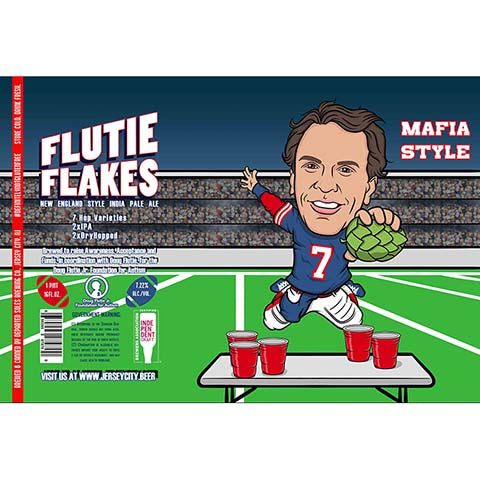 Departed Soles Flutie Flakes Mafia Style by Departed Soles Brewing, beer label