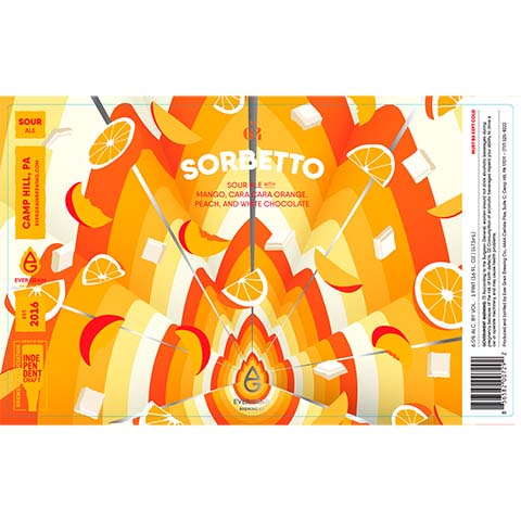 Ever Grain Sorbetto No. 64 Sour by Ever Grain Brewing Co, beer label