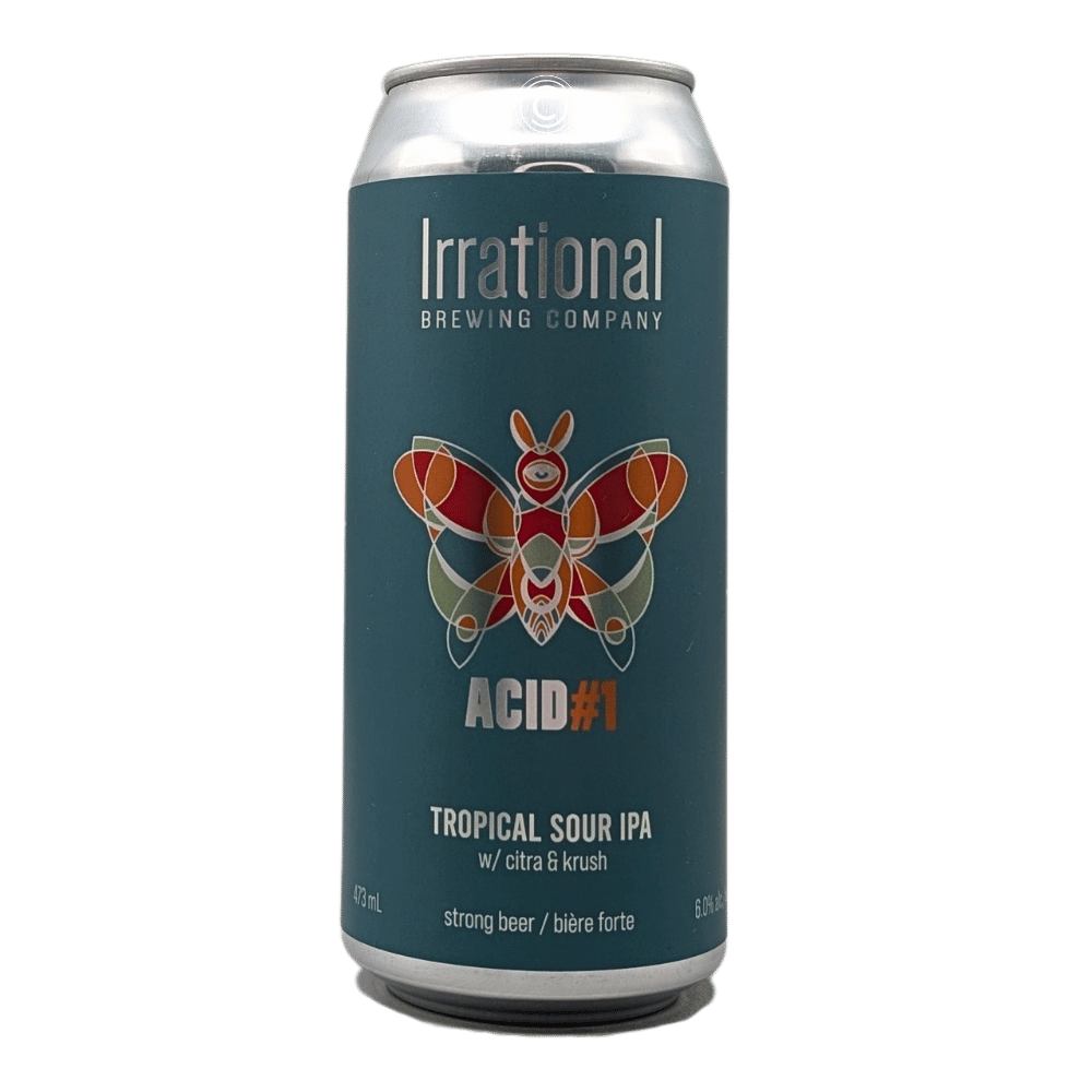 Exp. Acid #1 Tropical Sour IPA by Irrational Brewing Company, beer label