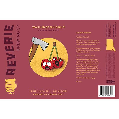 Reverie Washington Sour by Reverie Brewing Co., beer label