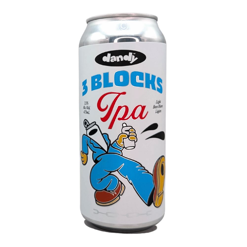 3 Blocks IPA Hazy Pale Ale by The Dandy Brewing Company, beer label