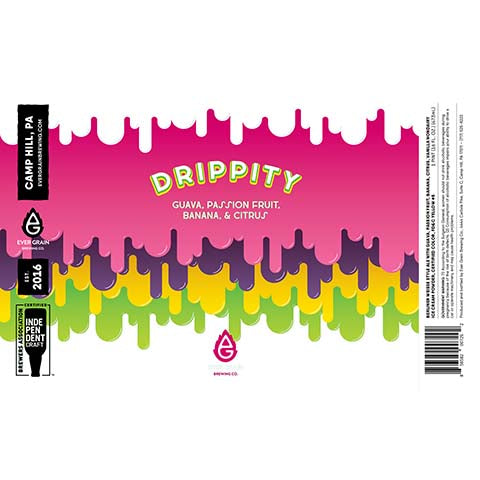 Ever Grain Drippity (Guava, Passion Fruit, Banana, & Citrus) by Ever Grain Brewing Co, beer label