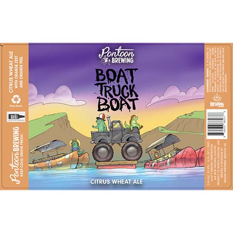 Pontoon Boat Truck Boat Wheat by Pantoon Brewing, beer label