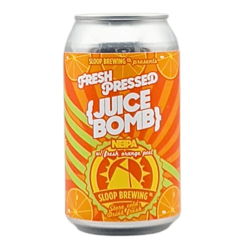 Fresh Pressed Juice Bomb Hazy IPA by Sloop Brewing, beer label