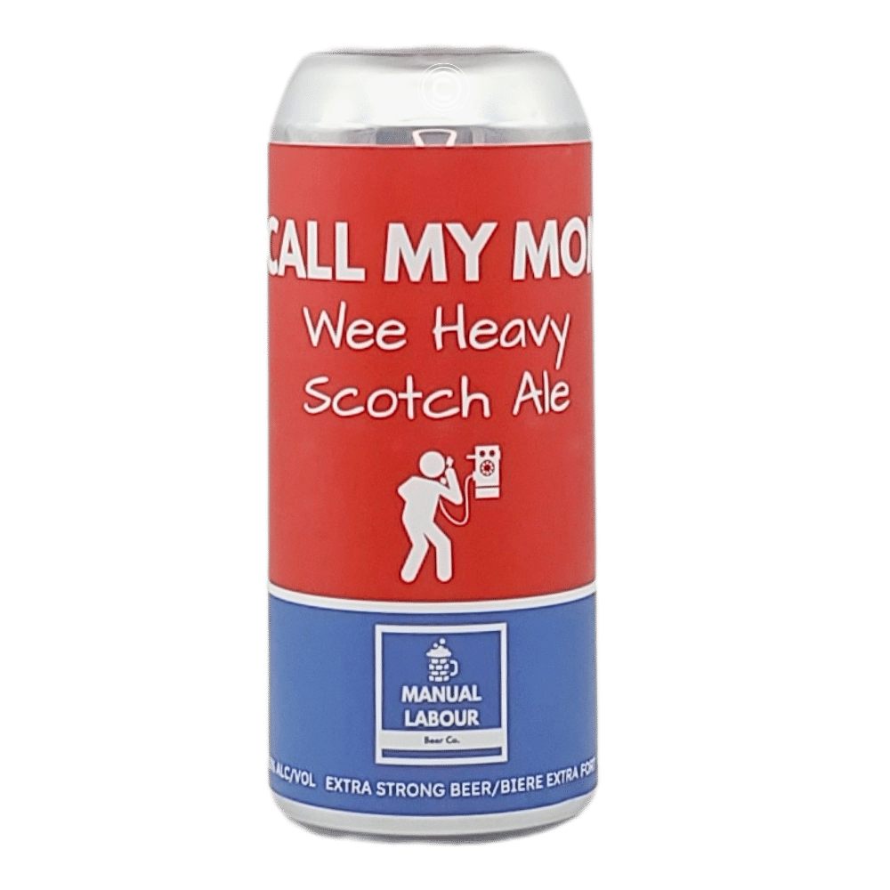 Call My Mom Wee Heavy Scotch Ale by Manual Labour Beer Co., beer label