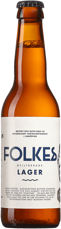 Folkes Ofiltrerade by Aktiebolaget Centralbryggeriet i Linköping, beer label
