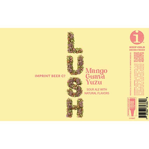 Imprint Lush Mango guava Yuzu Sour by Imprint Beer Company, beer label
