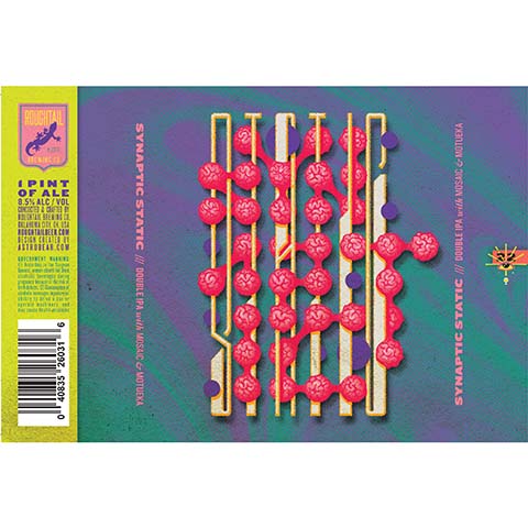 Roughtail Synaptic Static DIPA by Roughtail Brewing, beer label