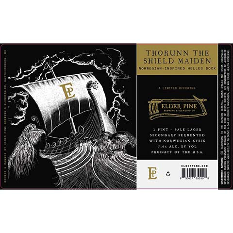 Elder Pine Thorunn The Shield Maiden Pale Lager by Elder Pine Brewing & Blending Co., beer label