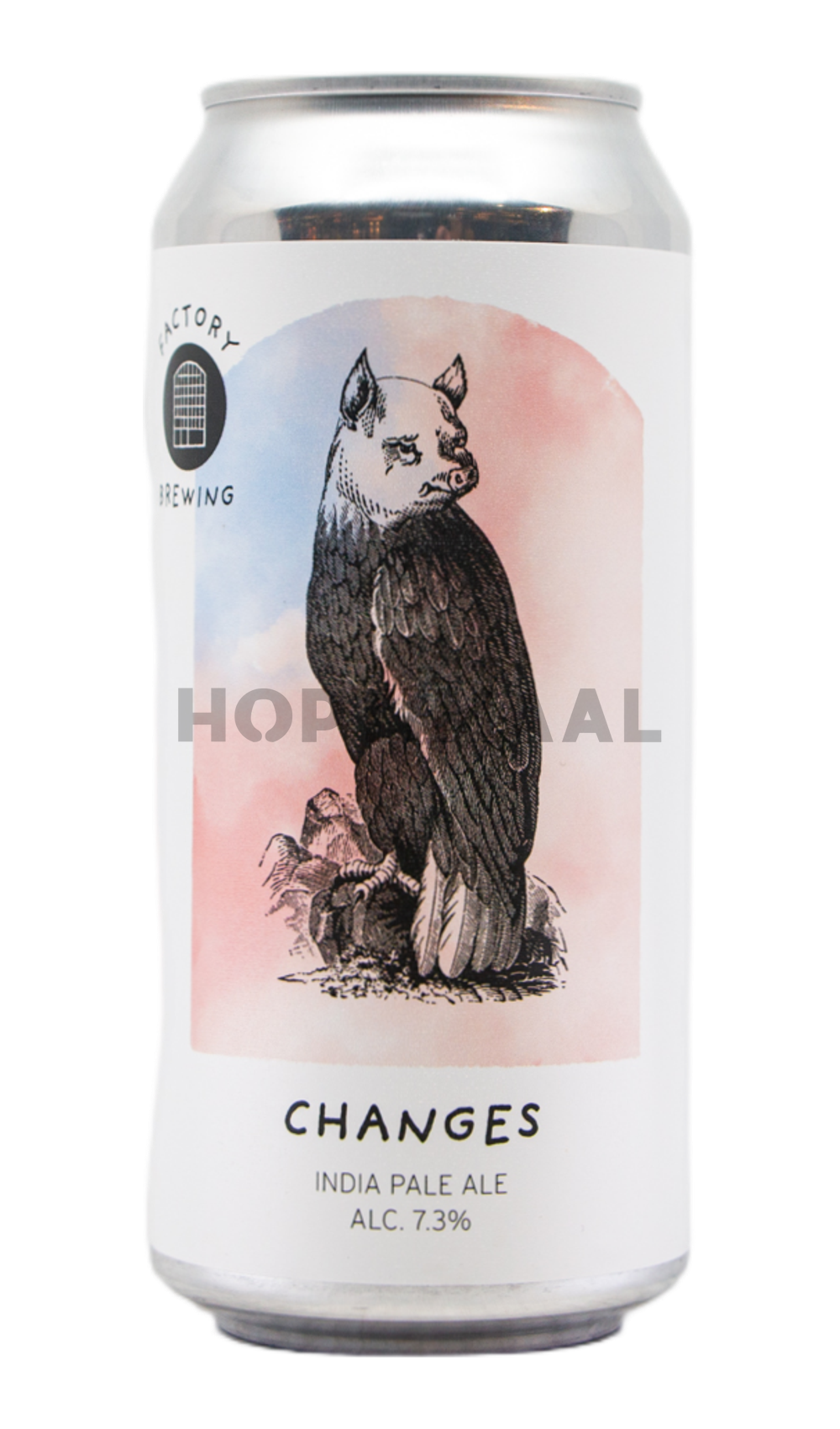 Factory Changes by Factory Brewing, beer label