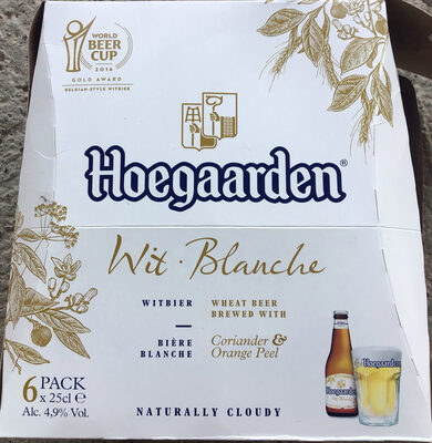 Ble 6x25cl Hoegaarden Blc by Hoegaarden, beer label