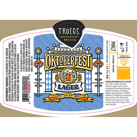 Troegs Oktoberfest Lager by Troegs Independent Brewing, beer label