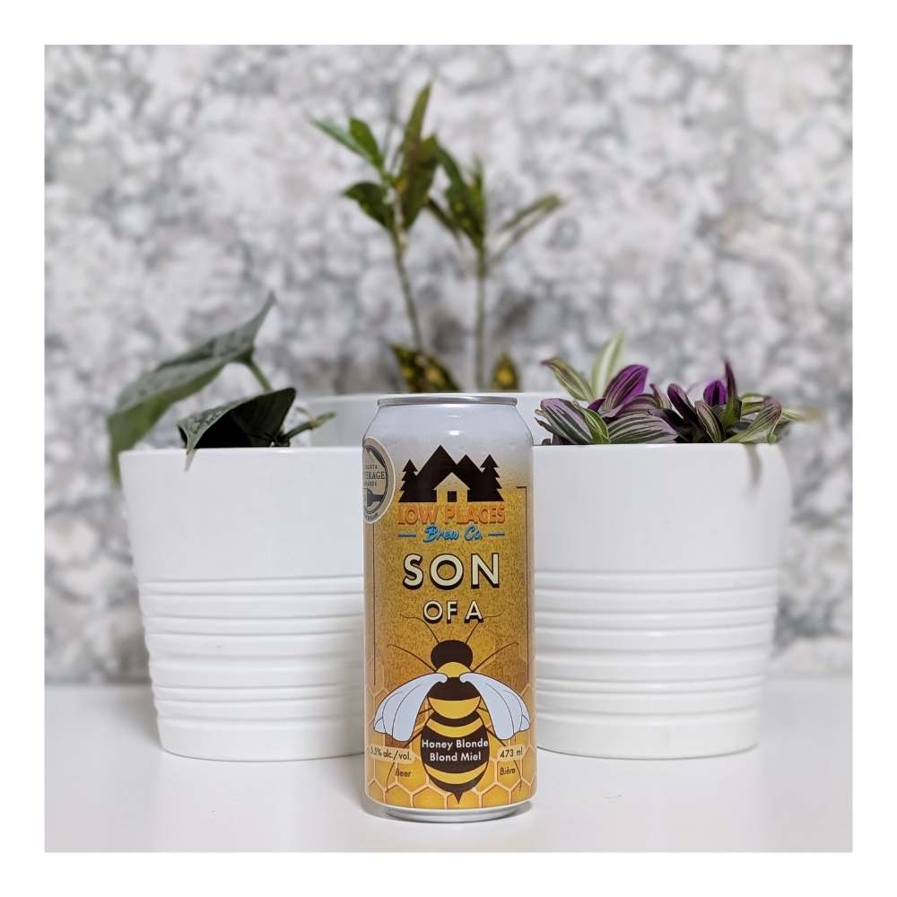 Son of a Bee Honey Blonde Ale by Low Places Brew Co., beer label