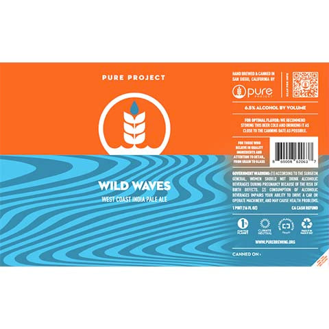 Pure Project Wild Waves IPA by Pure Project, beer label