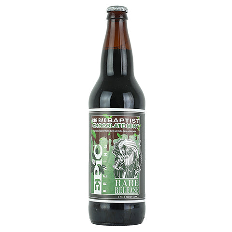 Epic Big Bad Baptist Chocolate Mint Imperial Stout by Epic Brewing Company, beer label
