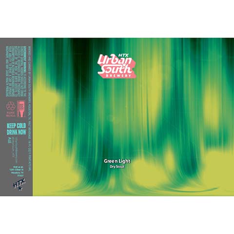 Urban South Green Light Dry Stout by Urban South Brewery, beer label