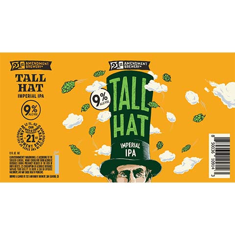 21st Amendment Tall Hat Imperial IPA by 21st Amendment Brewery, beer label
