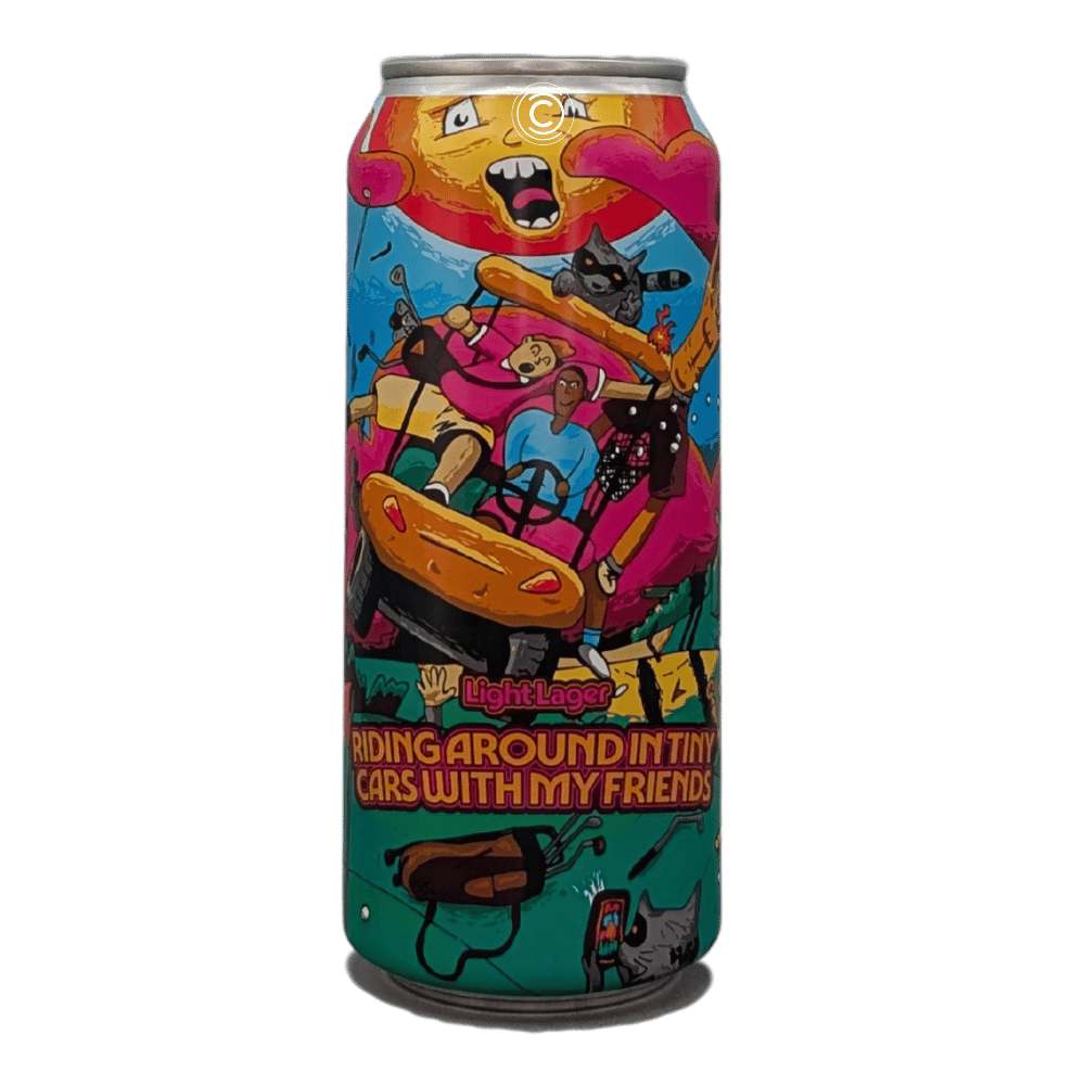 Riding Around In Tiny Cars With My Friends Light Lager by Refined Fool Brewing Company, beer label