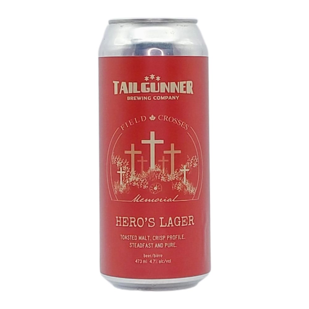 Field of Crosses Lager by Tailgunner Brewing Company, beer label